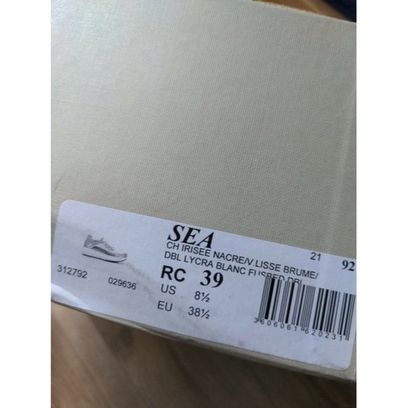 Robert Clergerie White Sea Fashion Boost Sole Comfort Metallic Trim Sneakers Reg - Picture 12 of 12